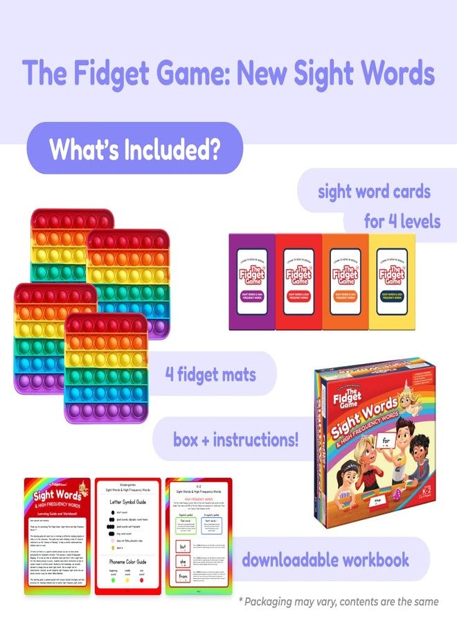 The Fidget Game Ultimate Reading Bundle - Flashcards and Pop Fidget Toys for Kids Pre-K to Third Grade - Learning Activities and Games for High-Frequency Dolch Sight Words - Includes Mats and Dice - Image 3